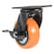 Vestil Polyurethane Swivel With Brake Caster 5 In. Diameter x 2 In. Width 639 lb Orange/Silver CST-E6-5X2PUP-SWB - alternate 9
